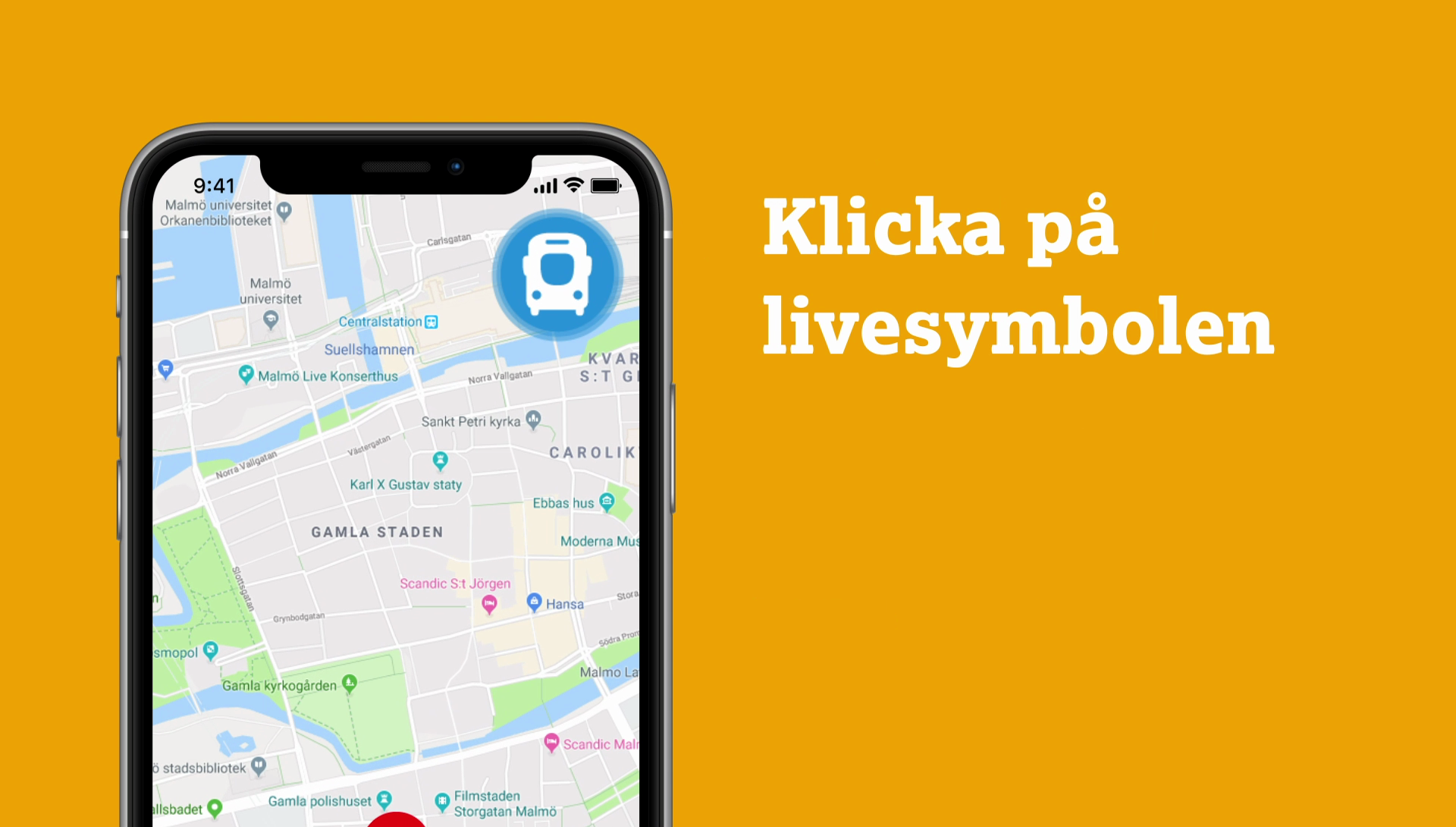 Skånetrafiken infotainment screenshot