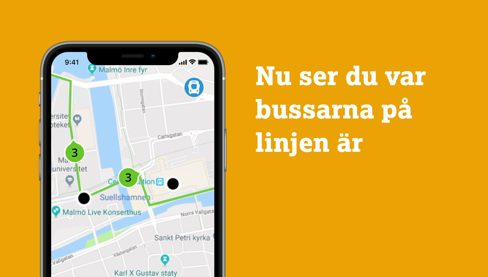 Skånetrafiken infotainment screenshot