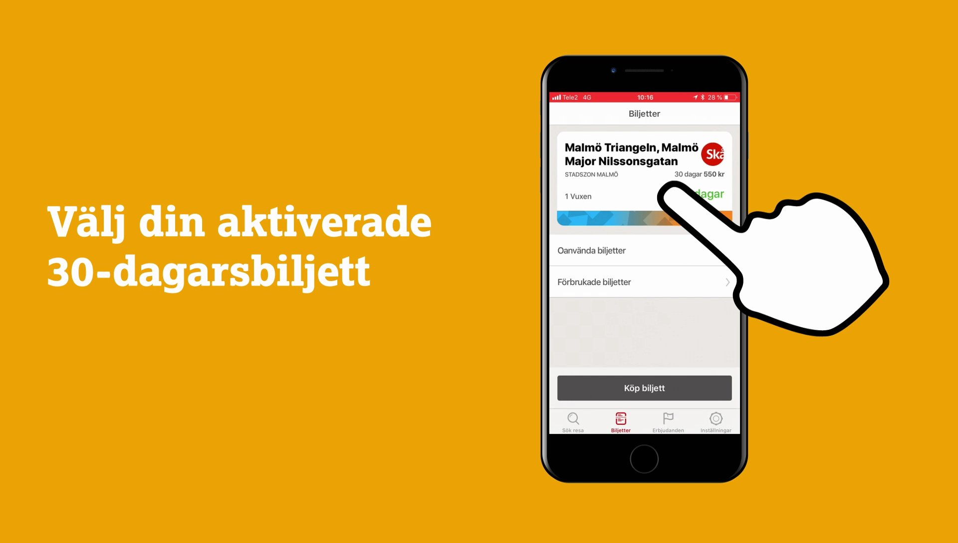 Skånetrafiken infotainment screenshot