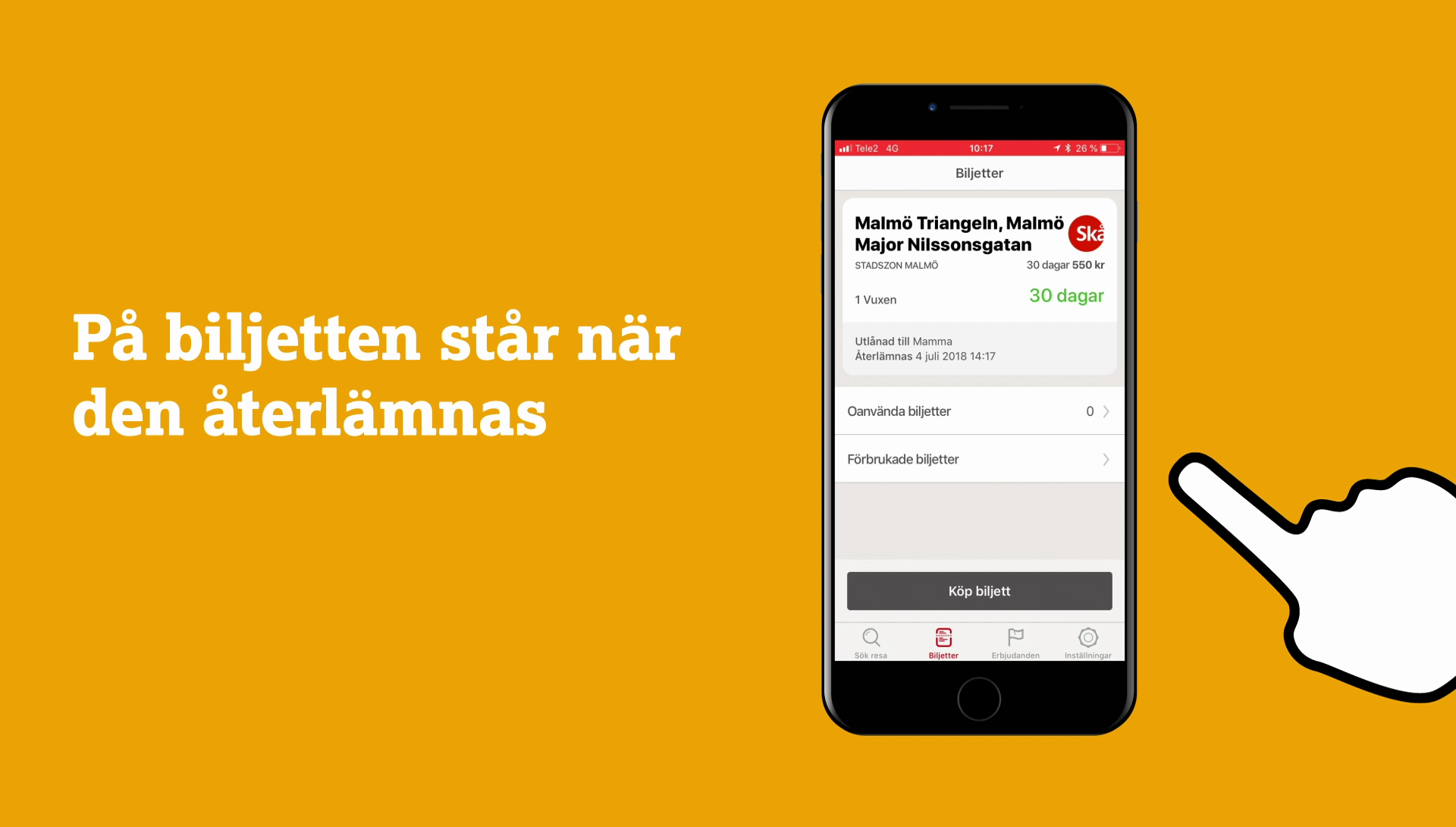 Skånetrafiken infotainment screenshot