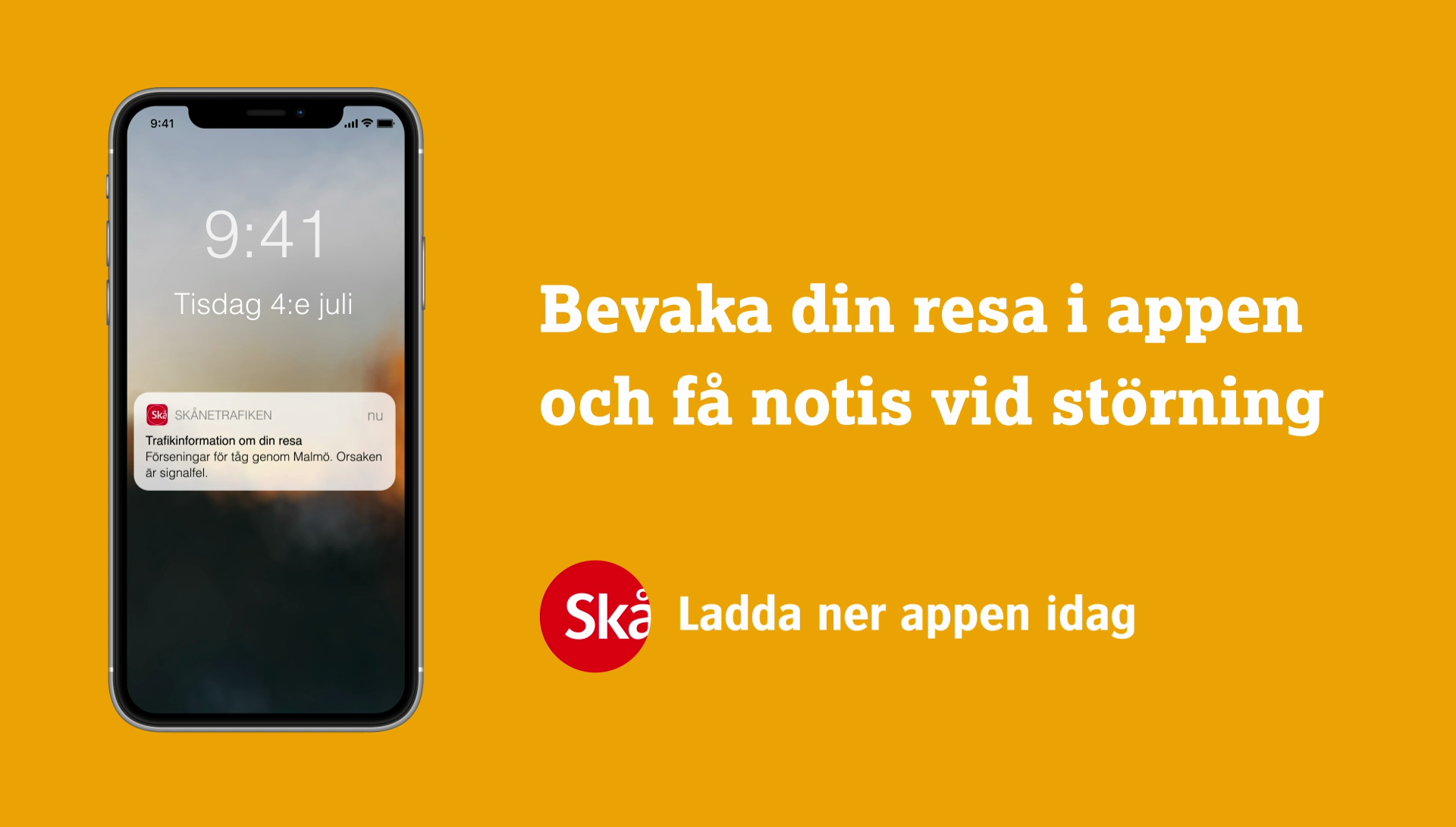 Skånetrafiken infotainment screenshot